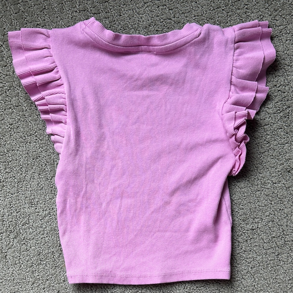 Zara Pink Ruffled Blouse - Picture 3 of 4